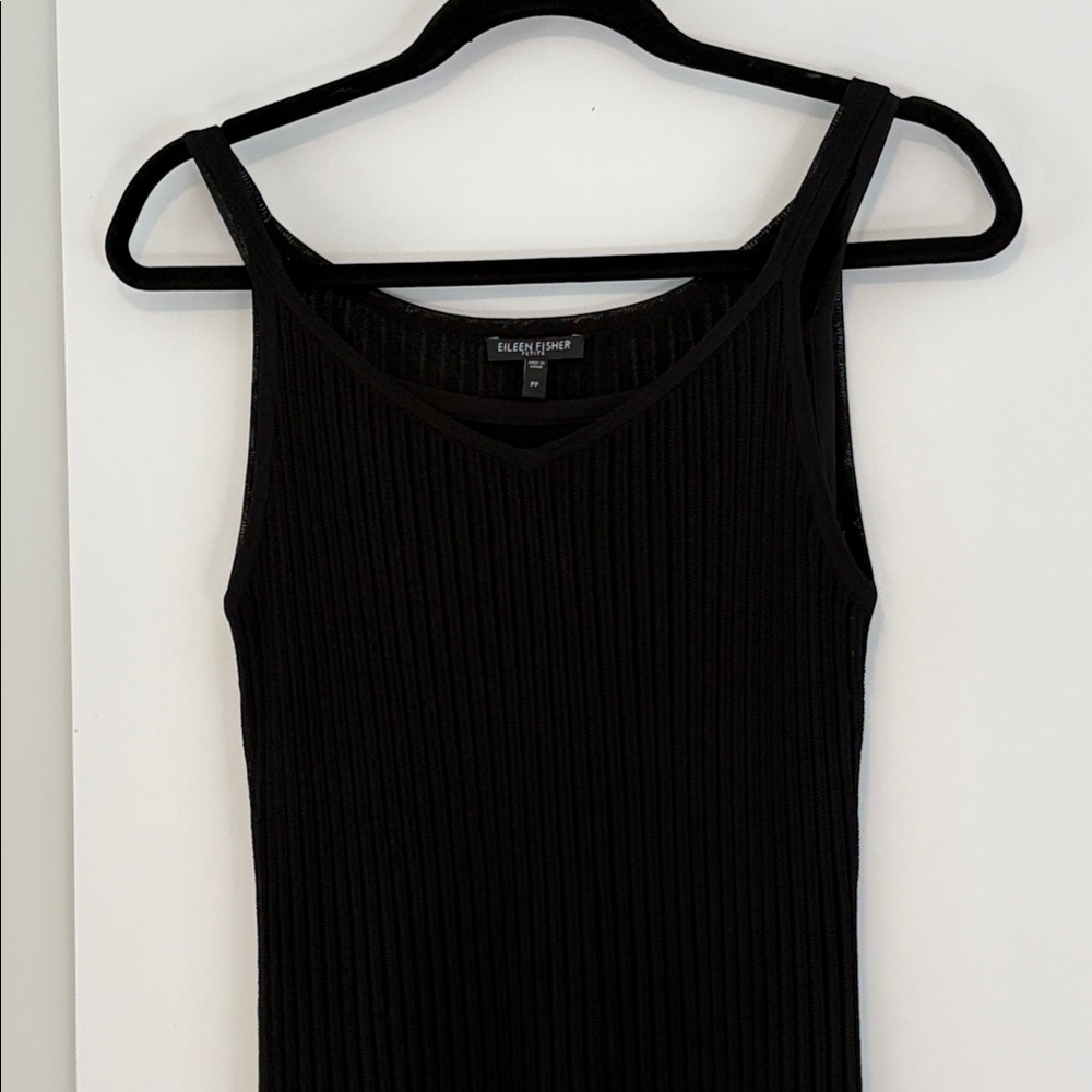 Eileen Fisher black evening dress